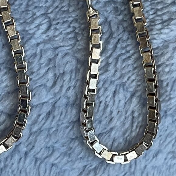 Sterling Silver Box Chain Dangle Earrings-NEW - Picture 8 of 15